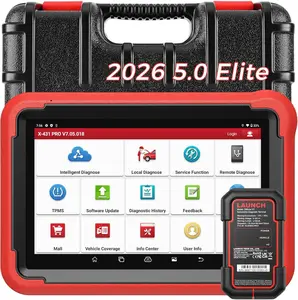Launch X431 PROS V+ 5.0, Bidirectional Scan Tool PROS V+ 5.0 Elite Scanner with DBSCar VII Connector,38+ Reset for All Cars,Online ECU Code,CANFD,FCA AutoAuth,VAG Guide,2 Yrs F-Ree Update