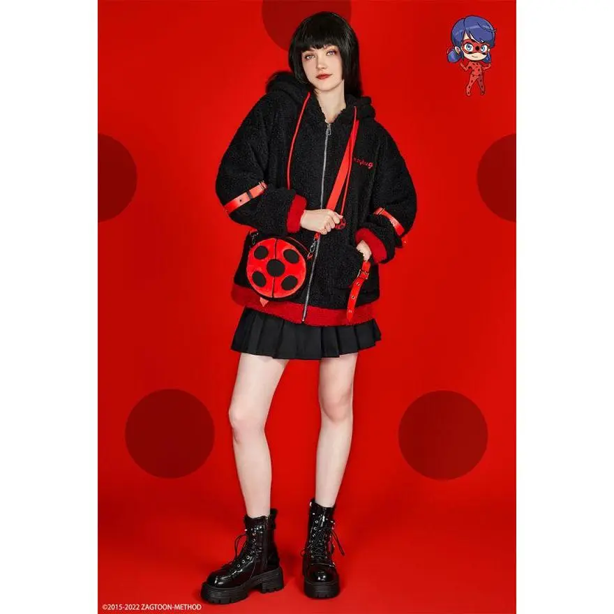 Miraculous Ladybug Micotaku Marinette Printed Hooded Fleece Jacket