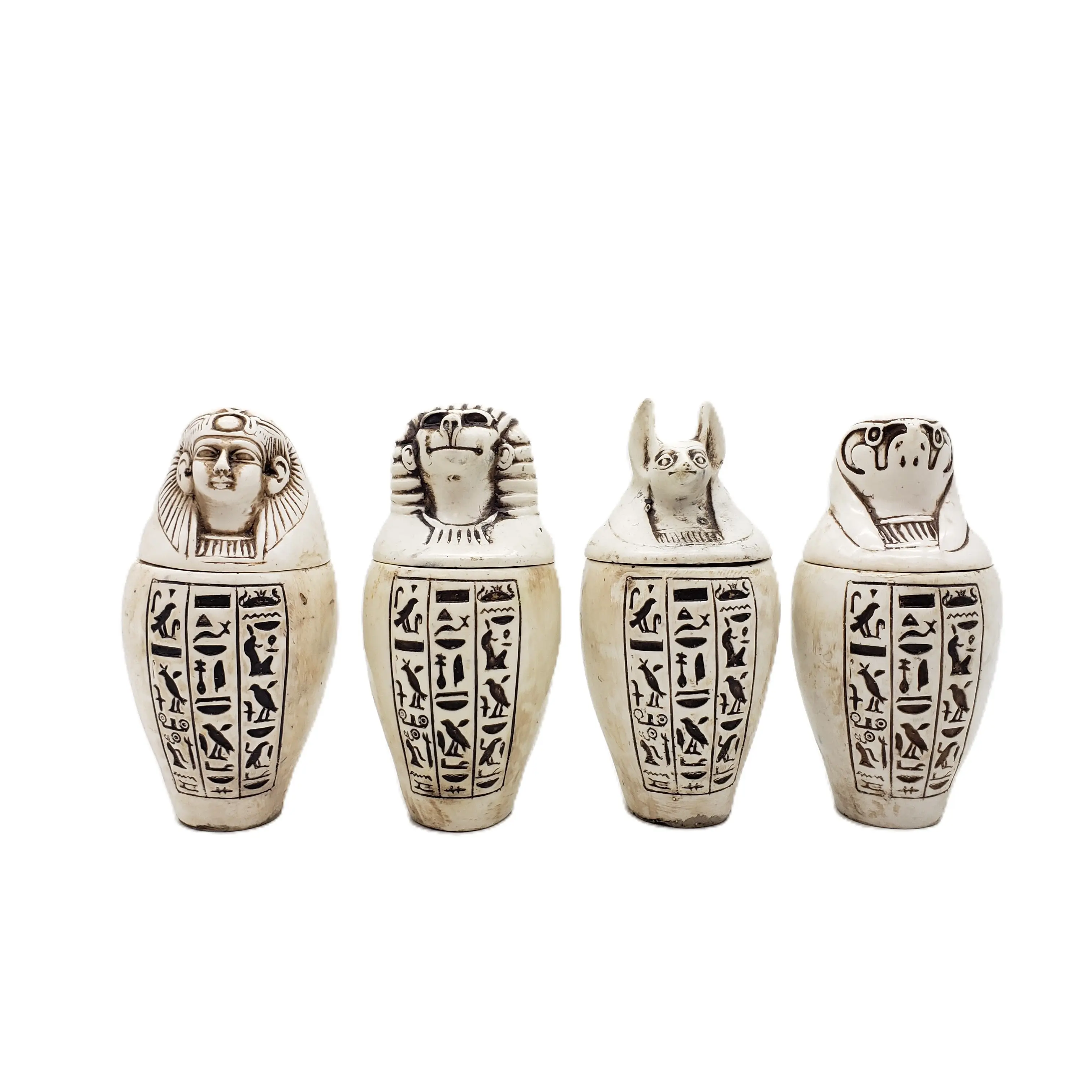 Egyptian Canopic Jar Set of 4 - Made in Egypt