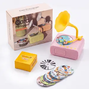 #Summervibes  ATEYA  Retro Kids Vinyl Record Player Toy, Screen-Free Music & Story Phonograph with Interactive Cards, Perfect Montessori Early Learning Birthday Gift for Toddlers Boys Girls#SummerVibes