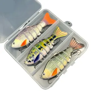 3PCS/Pack, 6-Jointed Bionic Fish Hard Lure, Realistic Multi-section Fishing Lure, 10cm/16g Artificial Hard Bait,fishing stuff,fishing bait lures Swimbait outdoorfun bass