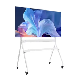 VEVOR Rolling TV Stand,  Mobile TV Cart for 35-100 Inch LED/LCD/OLED Flat/Curved TVs, Portable Monitor Stand with Wheels Hold up to 198 lbs for Living Room, Bedroom, Office, Outdoor, Max VESA 800x600mm