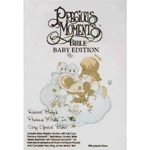 USED-Holy Bible, New King James Version: Precious Moments Baby Bible White Leatherflex by Andy Stanley (Hardcover)