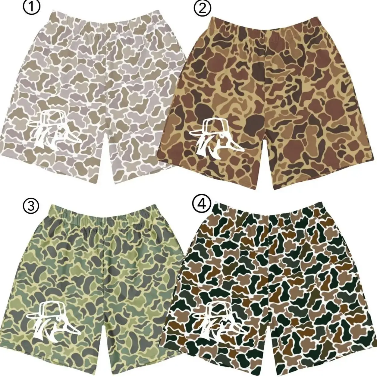 Duck Head Camo Shorts for Men – Retro Camouflage Athletic Shorts, Vintage Outdoor Style, Comfortable Beach & Streetwear Essentials AUY