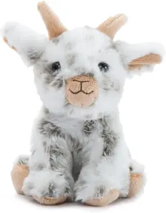 Christmas gift for kids Goat Stuffed Animal Plushie, Gifts for Kids, Wild Onez Babiez Farm Animals, Goat Plush Toy 6 inches