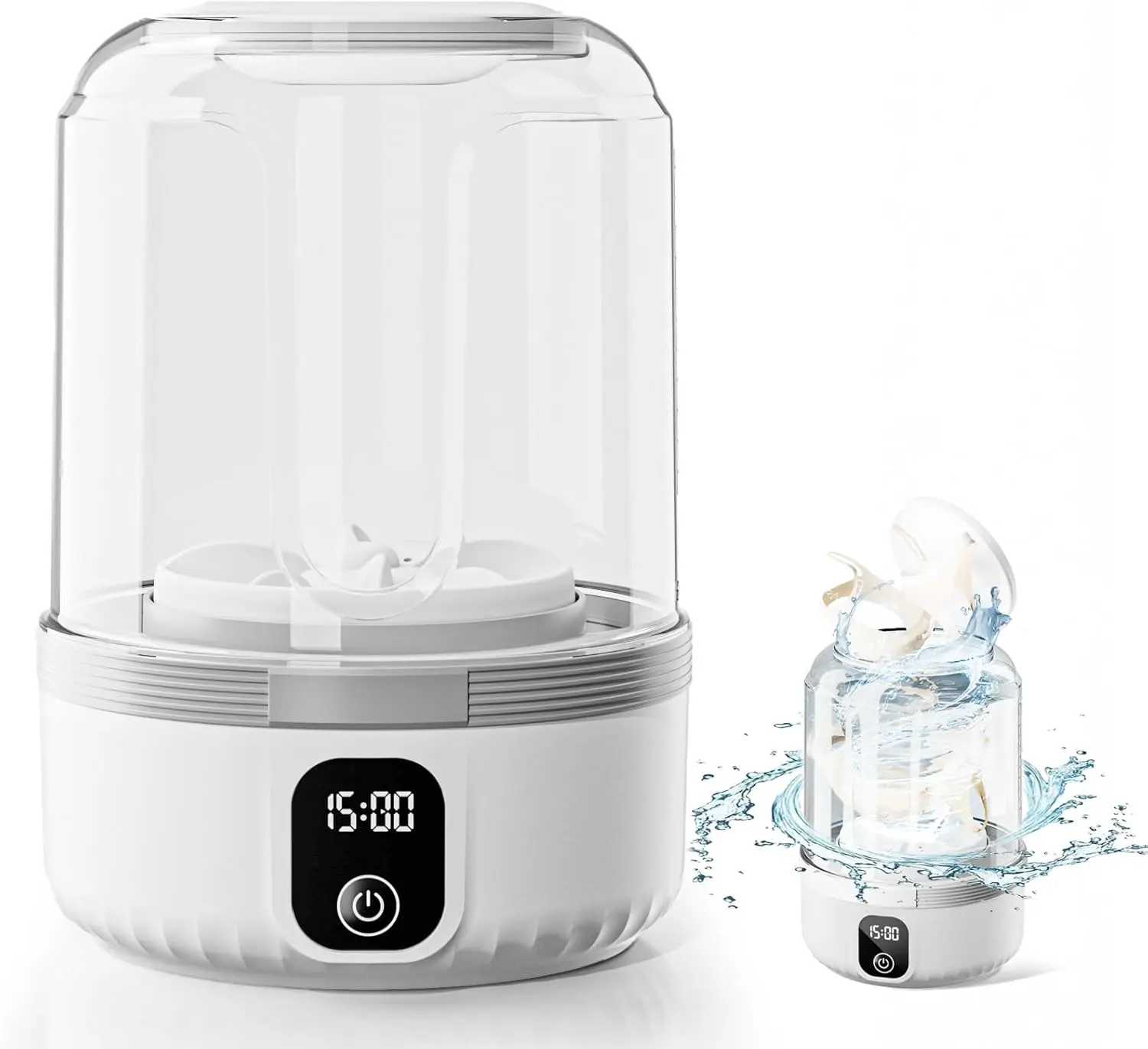 Mini Cleaner - Travel Friendly Rechargeable Washing Machine for Baby Clothes & Delicates - Compact Travel Friendly Design for Apartments & RVs - Lightweight Small cleaner for Underwear and Socks Baby Clothes and Makeup Brushes