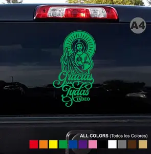Sticker thank Saint Jude Thaddeus  -  Adhesive Vinyl Decals: