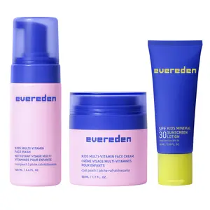 Evereden – Daily 1-2-3 Routine | Kids Face Wash, Face Cream & Mineral SPF 30 | For Ages 4+