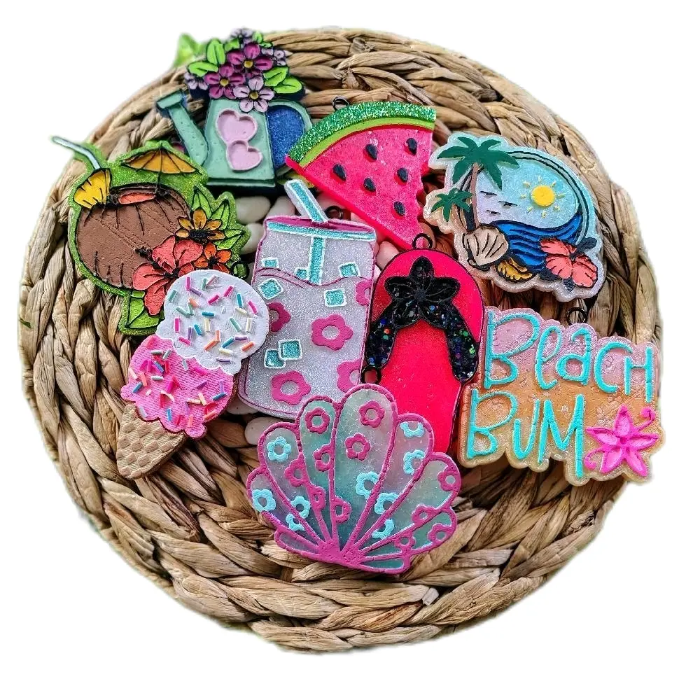 Summer Themed Car Freshies Air Freshener Difuser Watermelon Ice Cream Flip Flops Flowers Beach, Car Scent, Fruity Sweet Scent, Car Diffuser, Car Fragrance