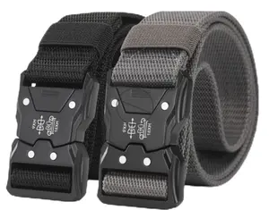 2 packs Men's belt-Quick-Release Utility Belt - Durable Nylon Webbing for Work & Everyday Wear