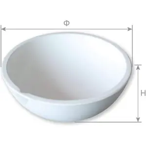 Ceramic Crucible Bowl Dish Cup for Furnace Melting Casting Refining Gold Silver 500g