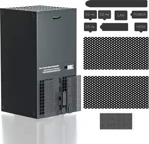 Dust Cover Xbox Series X, Dust Filter Kit Xbox Series X, Include 8 Silicone Series X Dust Plugs and 2 PVC Series X Mesh Filter Covers