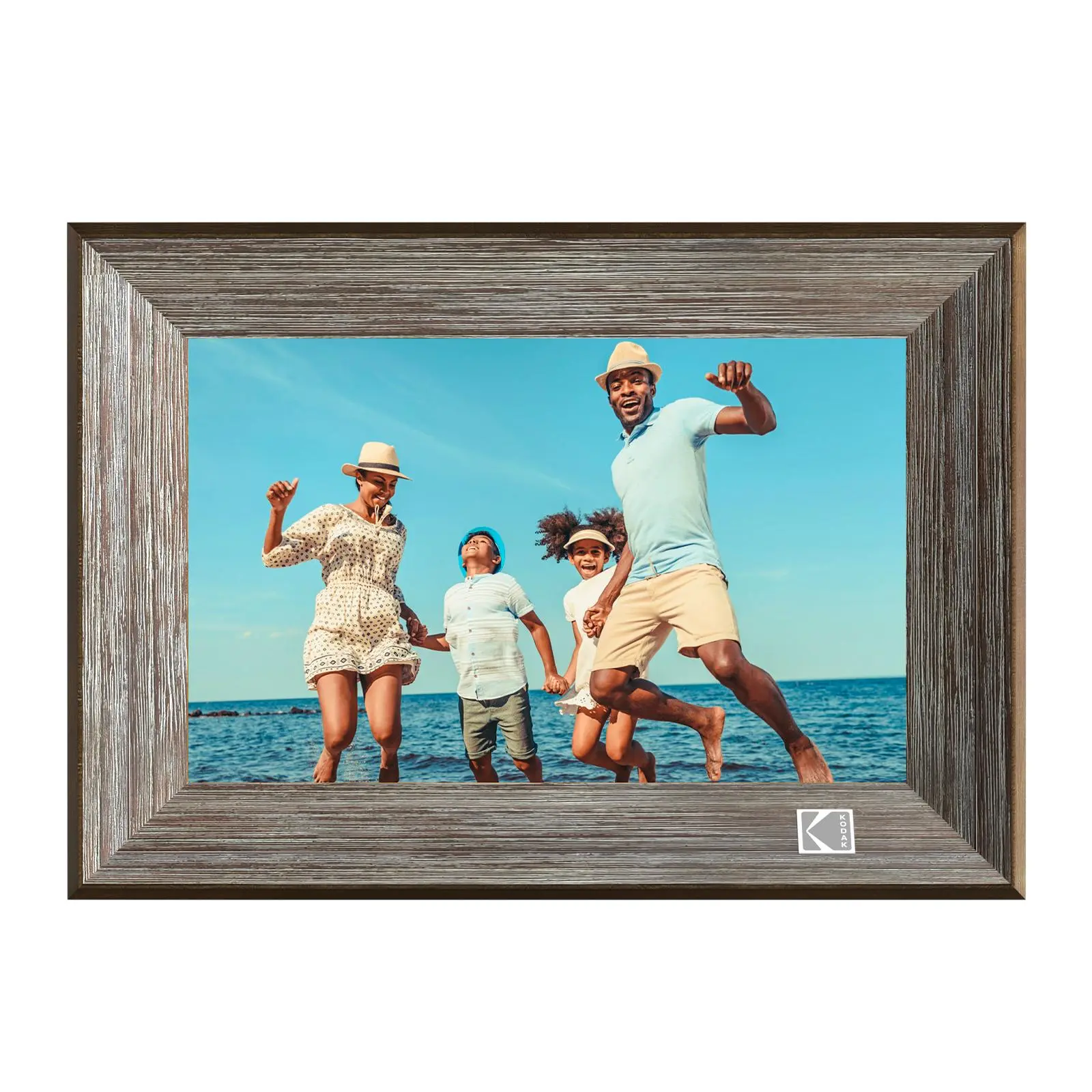 WiFi Digital Picture Frame, 10.1 Inch 1280 * 800 Resolution Touch Screen with 32GB Storage,Effortless to Set up,Share Video and Photos via E-Mail or App-Gift for Friends and Family (Grey Wood)