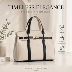 High-End Colorblock Canvas Bag, Color Blocked Bag, Large Capacity Commuter Tote, Casual Plain Handbag, All Seasons Versatile Shoulder Bag