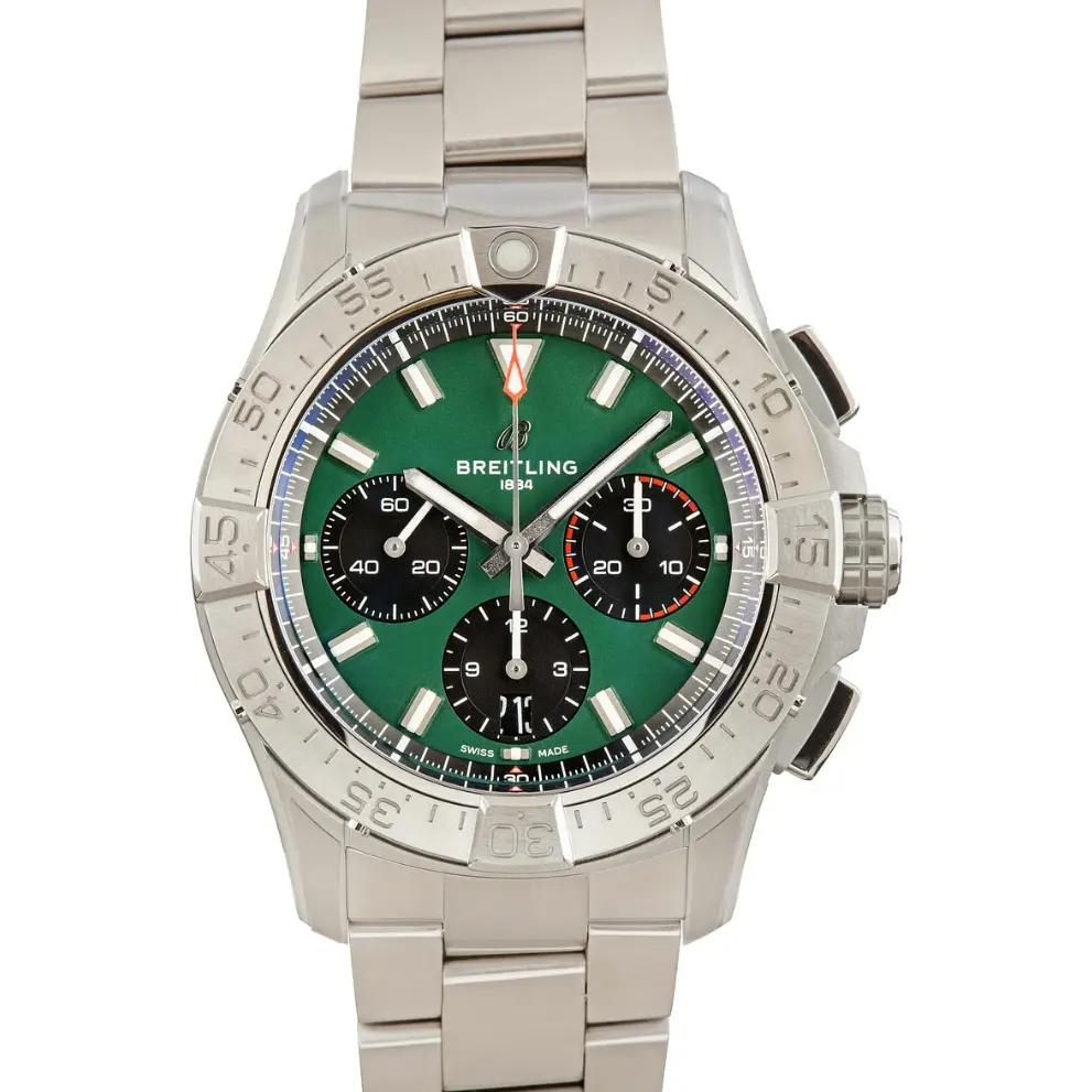 Breitling Avenger B01 Chronograph 42MM Green Dial Watch (MSRP: $7,500)