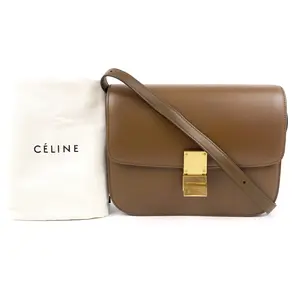 Pre-owned Celine Cow Leather Shoulder Bags Brown Box Medium Shoulder/Crossbody Bag Sku:SH12 2016