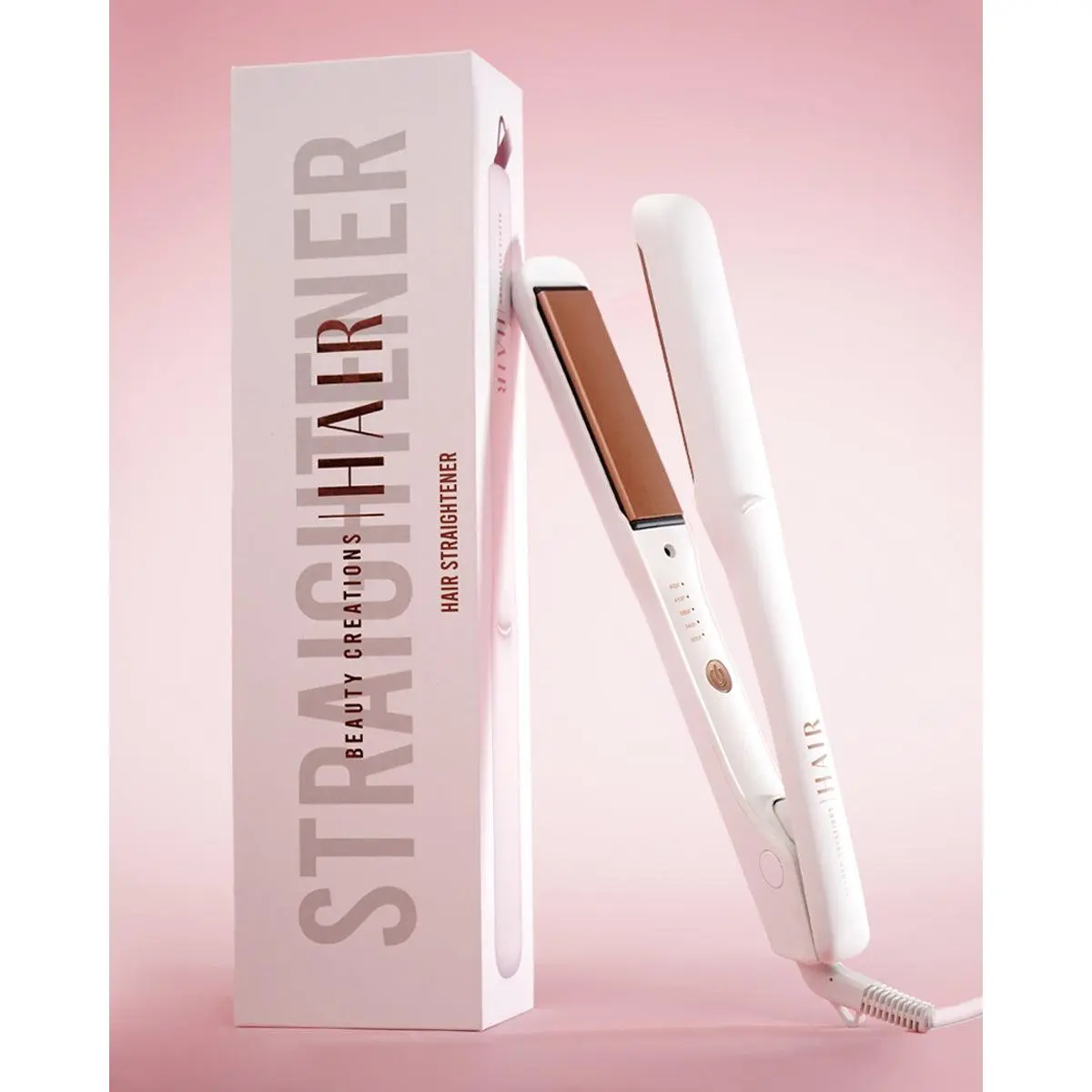 Beauty Creations Rose Gold Hair Straightener - Smooth Silky Straight Hair Styling Tool, Hair Styling Tools
