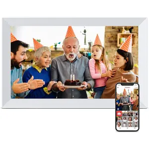 Digital Picture Frame WiFi, 15.6 Inch Frameo Digital Photo Frame, 32GB Memory, 1920*1080 IPS HD Touch Screen, Auto-Rotate, Share Pictures Video Instantly,  for Mom, Wedding, Birthday, Anniversary