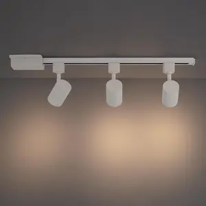 Amped 3-Light 48in Field Cuttable LED Track Lighting Kit with 3 LED Track Heads