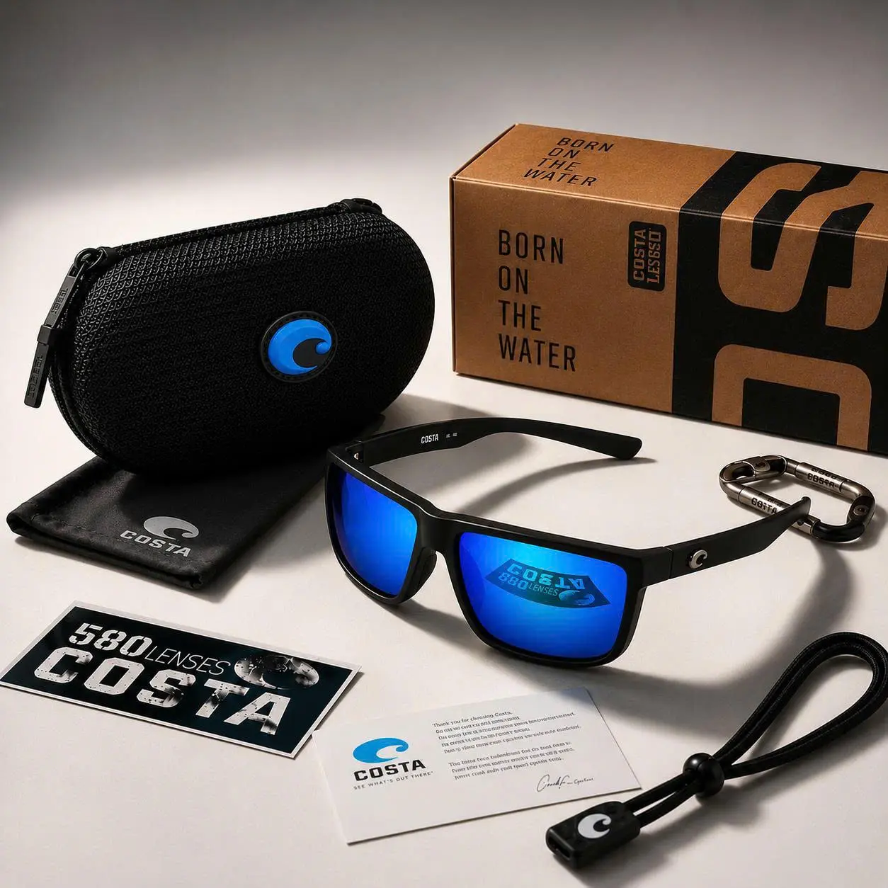 Costa Del Mar Polarized Sunglasses for Fishing, Boating & Everyday Wear | 580 Lenses for Clear Coastal Vision