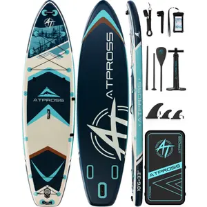 [Summervibes] 10'6''x33'' Inflatable Stand Up Paddle Board, 400lbs Extra Wide SUP with Anti-Slip EVA Deck, Premium Accessories Kit, Stable for Yoga, Fishing, Outdoor Activities