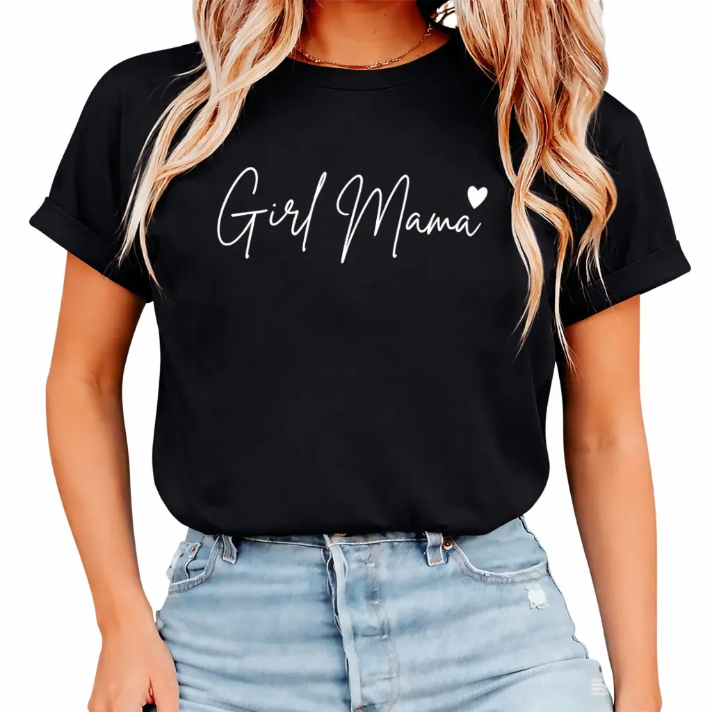 Girl Mama Shirt Mothers Day Gifts for Mom to be Trendy Mom Shirt Mom Life Tee Mom Birthday Gift Cute Mom Tee Mama Gifts for New Mom Tshirt
