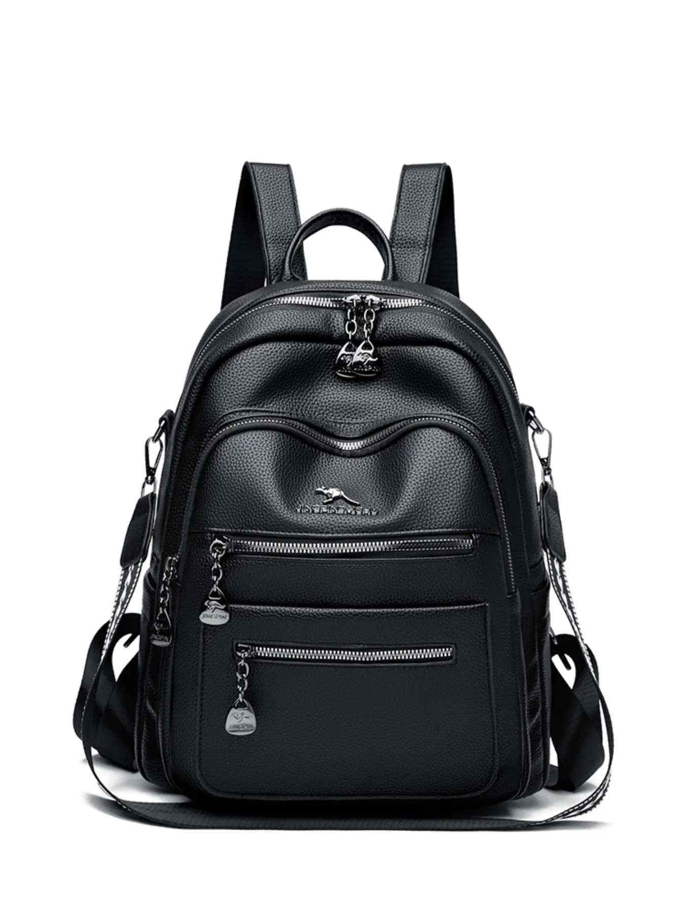 Women's Soft Leather Backpack, Casual Lightweight Backpack, Casual Printed Backpack, Casual Fashion Multi-Functional Travel Bag, Stylish Student Bookbag, Versatile Daily Use