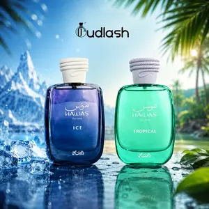Rasasi Men's 2-Piece Eau De Parfum Set - Hawas Ice & Hawas Tropical, 100 ML-3.4 oz, Aromatic Citrusy Fragrance with Citrus Fresh, Aquatic & Fruity Notes, Fresh Male Colognes