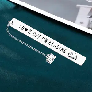 Letter & Book Patterned Stainless Steel Bookmark, 1 Count Durable Bookmark, Funny Gift for Book Lovers, Book Accessory for Home, Office and School