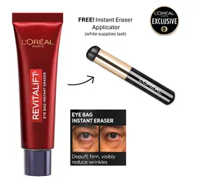 Eye Bag Instant Eraser, Tightens, Firms, & Blurs Wrinkles, L'Oreal Paris Eye Bag Instant Eraser, Tightens, Firms, & Blurs Wrinkles, L'Oreal Paris