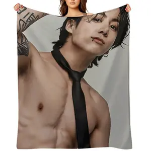 Jungkooks Gentle Soft Cozy Blanket-Patio Furniture Decor,Ultra-Soft,Novel patterns Blanket, Ideal for Bed,Couch, Travel,Camping, All Seasons,Home BedroomD910-8