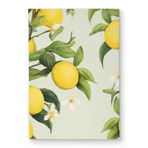 Begin Home Decor CODM17245PBG90 17 x 24 in. Flowery Lemons - Beige Floral Indoor & Outdoor Door Mat