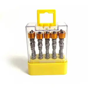 10-Piece Hex Cross Screwdriver Bit Set, 1/4 Inch 6.35mm, Magnetic Ring, Gypsum Board Drill Bits, Suitable for Impact Drivers