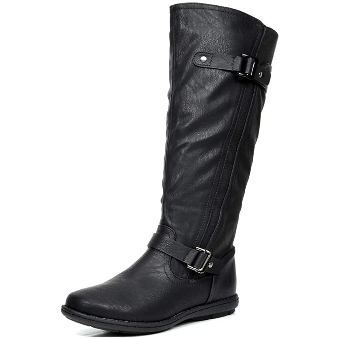 DREAM PAIRS Women's Wide Calf Knee High Platform Boots - Faux Fur-Lined Comfortable Winter Rubber Footwear, Footwear Fashion for Cold Weather, 1" Platform Lift, Side Zipper For Quick On/Off Mornings, Easy Zip On, Tpr Rubber