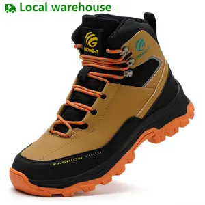 Men's Indestructible Steel Toe Safety Work Boots - Ankle-High, Water-Resistant, Lightweight Mesh Construction Footwear for Mechanic, Warehouse Use
