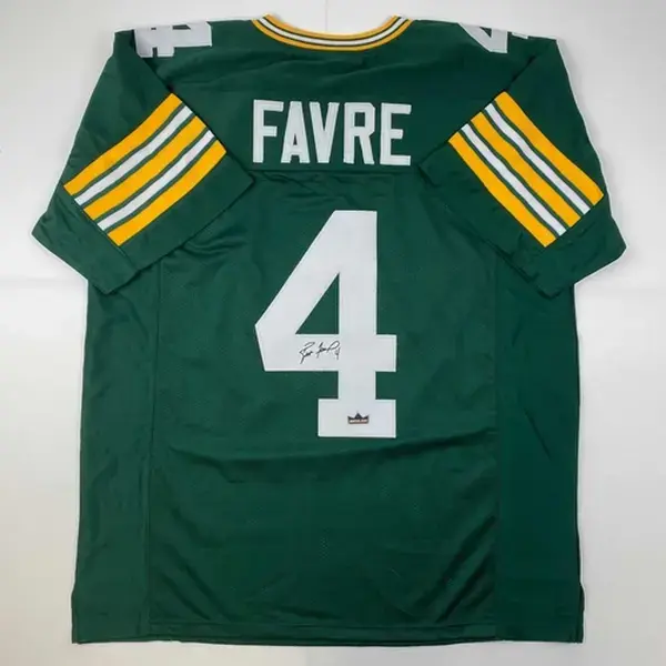 Facsimile Autographed Brett Favre Green Bay Green Reprint Jersey