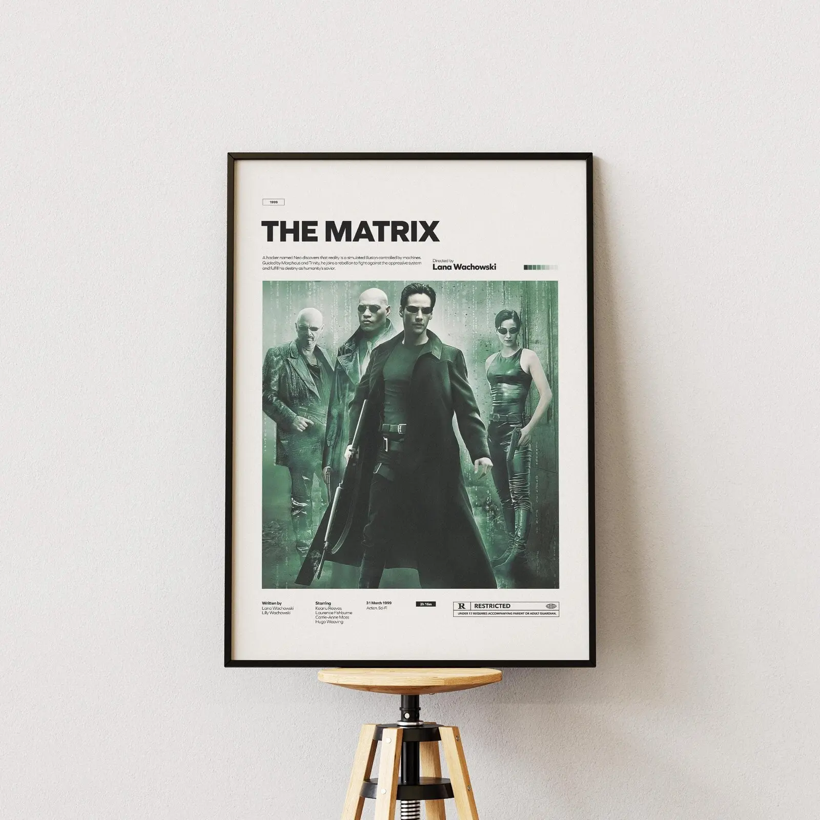 The Matrix Poster | The Wachowskis The Matrix Movie Poster Print | Special Design Poster | Glossy Paper Movie Poster | Wall Decor Idea