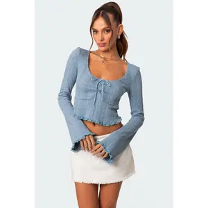 Lacey Long Sleeve Knit Top