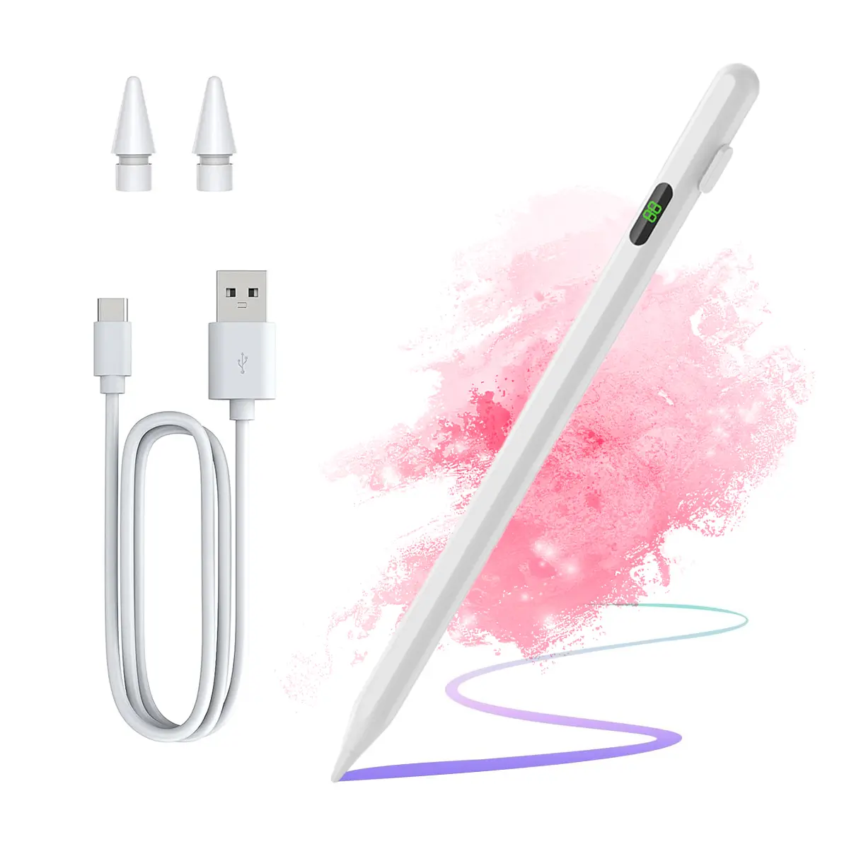 Stylus Pen for Apple iPad 2018-2026, Faster Charge, Palm Rejection Stylus Pen for iPad a16/11/10/9/8/7/6th Gen, Pro 12.9/11/13-inch M4/M5, Air 3/4/5/M2/M3/M4, Mini 5/6/7th Tablet Accessories