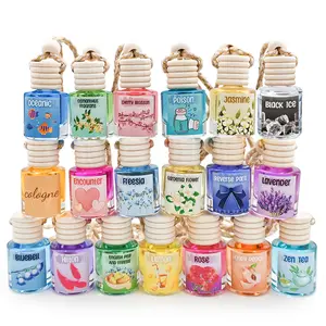 2Pack Car Air Fresheners Hanging Scent Oil Diffuser 8ML Nature Fragrance Juicy Perfume Last Long Time with Three Scents for Car & Live Gifts Adjustable Long Lasting Aroma