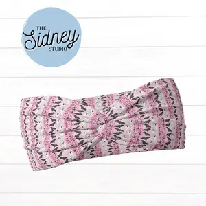 The Sidney Studio Halloween Ghosts & Bats Stripes Wide Twist Headband for Nurses Teachers and Moms Buttery Soft Ultra Stretchy Jersey Knit One Size Fits Most