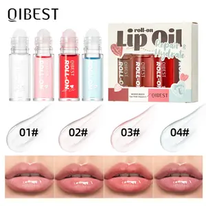 QIBEST Viral TikTok Roll-On Lip Oil Lipgloss Set | Hydrating & Plumping | Transparent Moisturizing Repair | Daily Lip Care & Natural Glow Makeup Kit