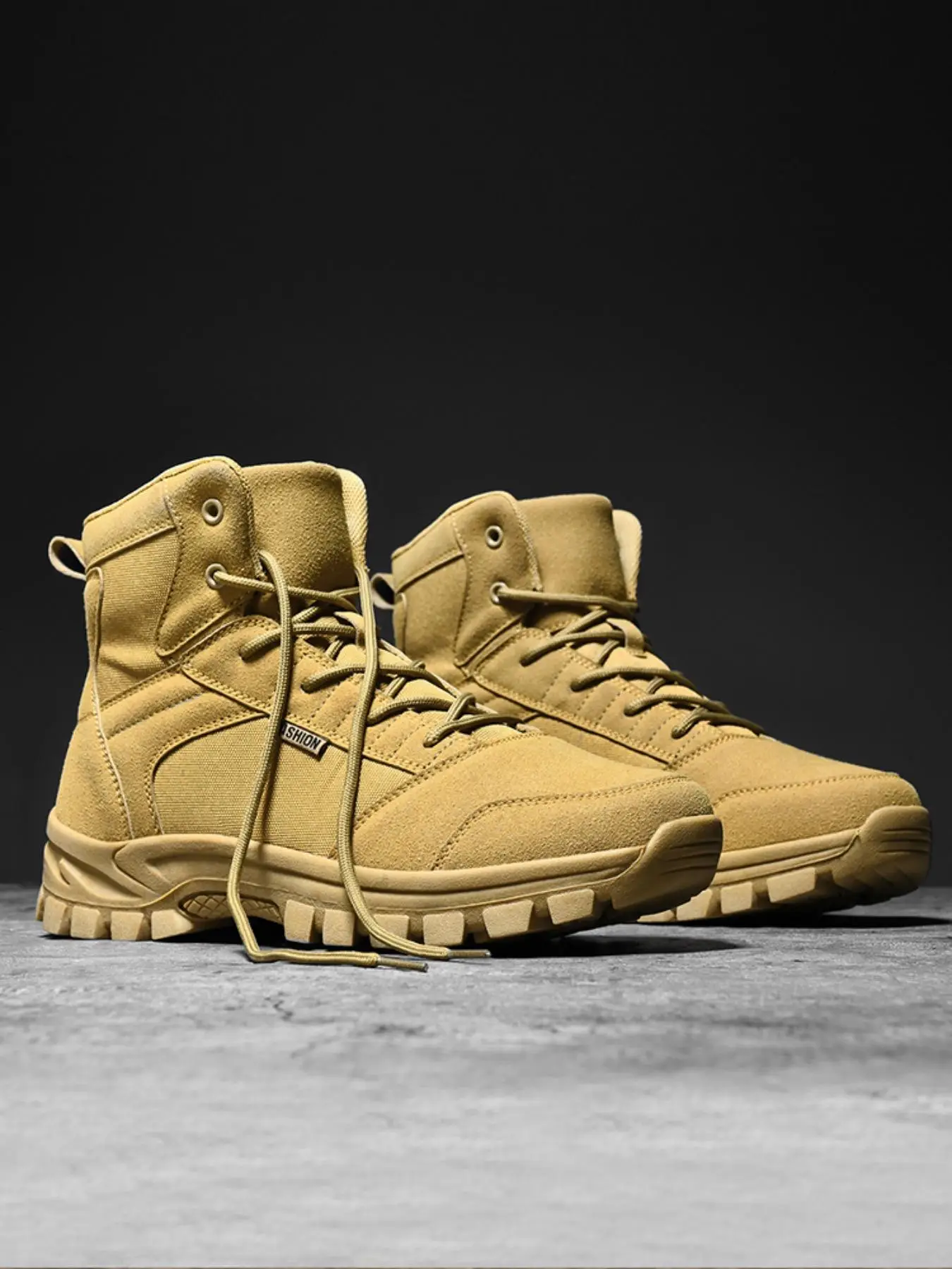 Men's Lightweight & High Top Non-slip Hiking Shoes, Fashionable Waterproof & Slip-resistant Outdoor Footwear, Casual Sporty Training Boots, Hiking Sho