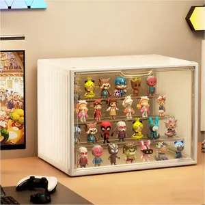 Detachable Stackable Three-Layer Blind Box Storage Display Case, Large Capacity Transparent Dustproof Organizer for Collectibles Office Supplies, Clear Storage Box