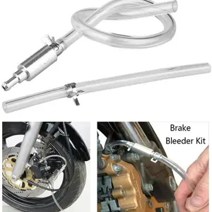 1PCS Motorcycle Car Brake Bleeder Clutch Bleeding Tool One Way Valve&Tube Hose Kit