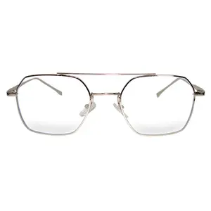 Fifth & Ninth Loki Unisex Rectangle Blue Light Glasses - Silver