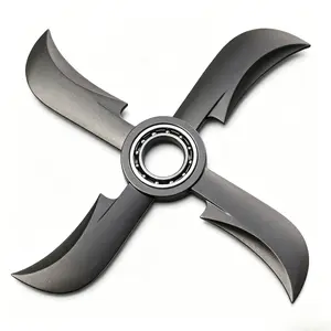 4 Blade Metal Fidget Spinner, Alloy EDC Desk Toy, Stress Relief Finger Spin Toy for Teens and Adults