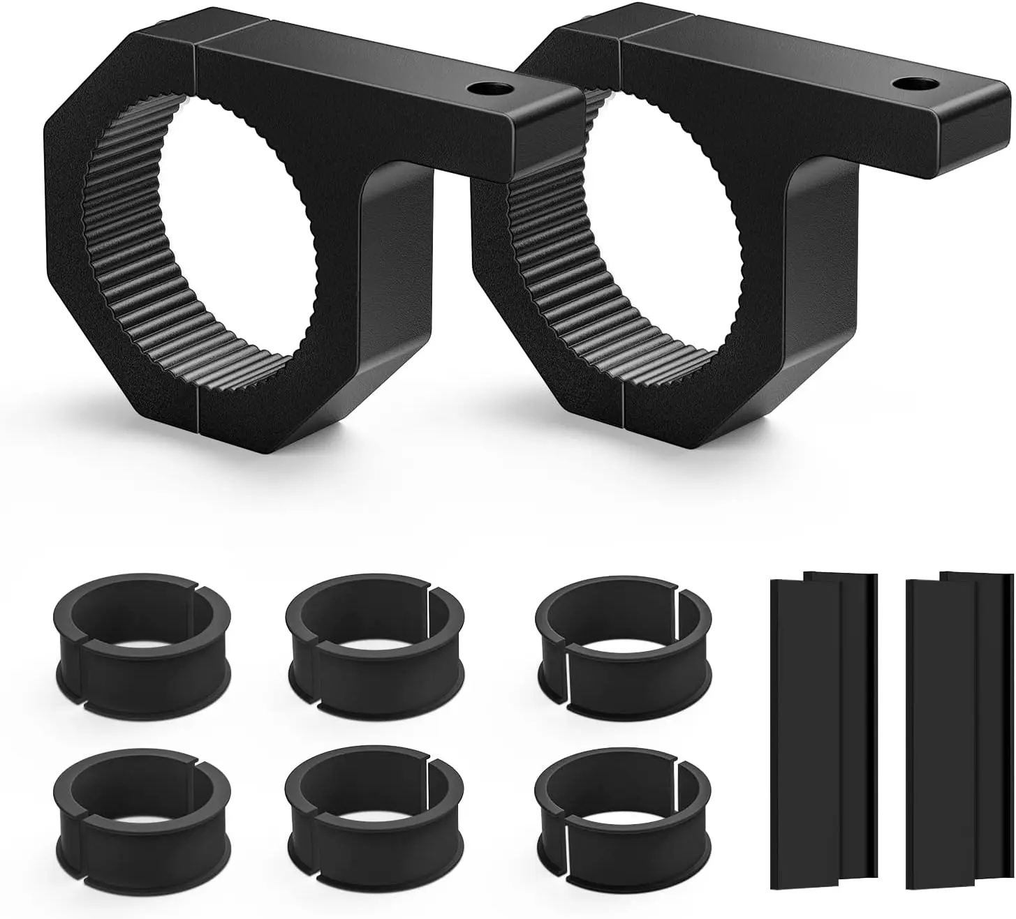 Nilight Aluminum Alloy Roll Bar Bracket Mount Clamps - 2 Pcs, High Compatibility, Secure Grip, 1 Allen Hex Key, Fits 2.135"-2.5" Tubes/10mm Roll Cages, Makes Light Mounting Easier, for ATV/UTV Bull Bars, Boat