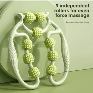 New Yoga Legs Ring Leg Clipper Calf Muscle Fascia Relaxation Roller Massage Mace 9 Wheel Leg Roller