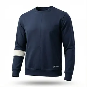 Unisex Heavyweight Crewneck Sweatshirt — 282 GSM Cotton — Minimalist Asymmetric Style